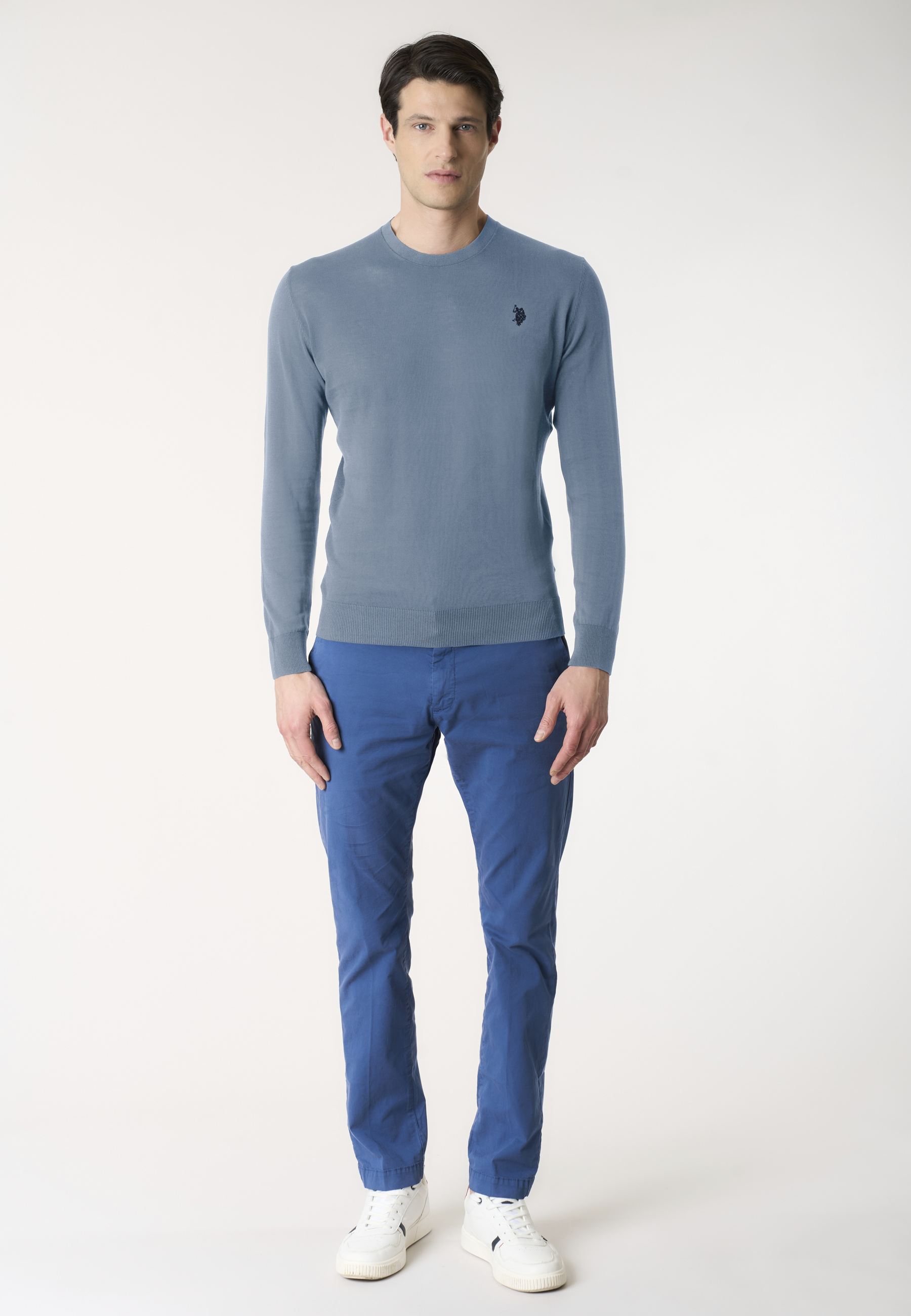Maglia girocollo da uomo in cotone crepe Premium Quality