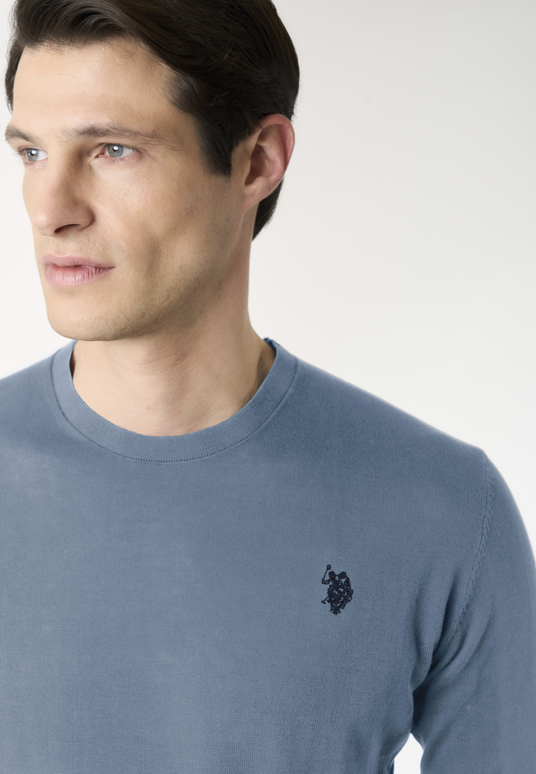 Maglia girocollo da uomo in cotone crepe Premium Quality