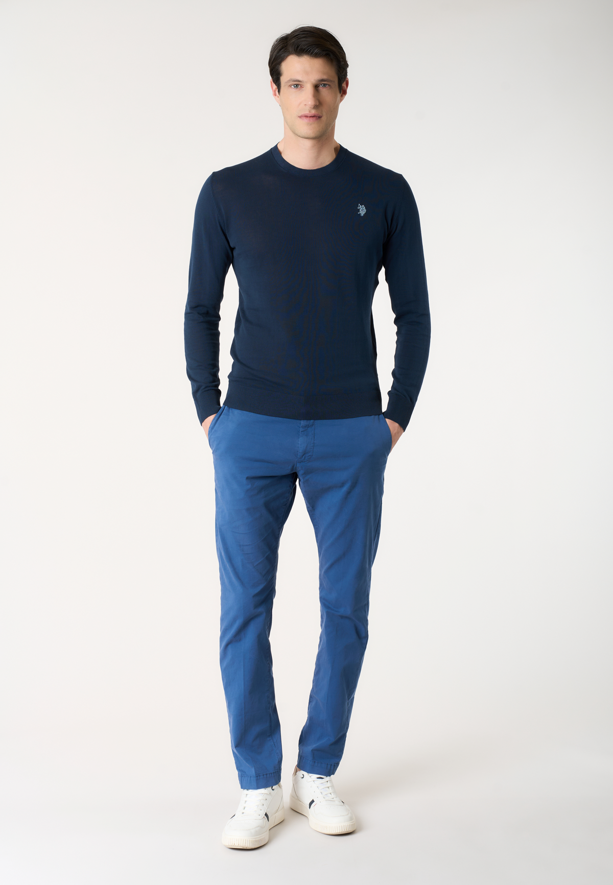 Maglia girocollo da uomo in cotone crepe Premium Quality