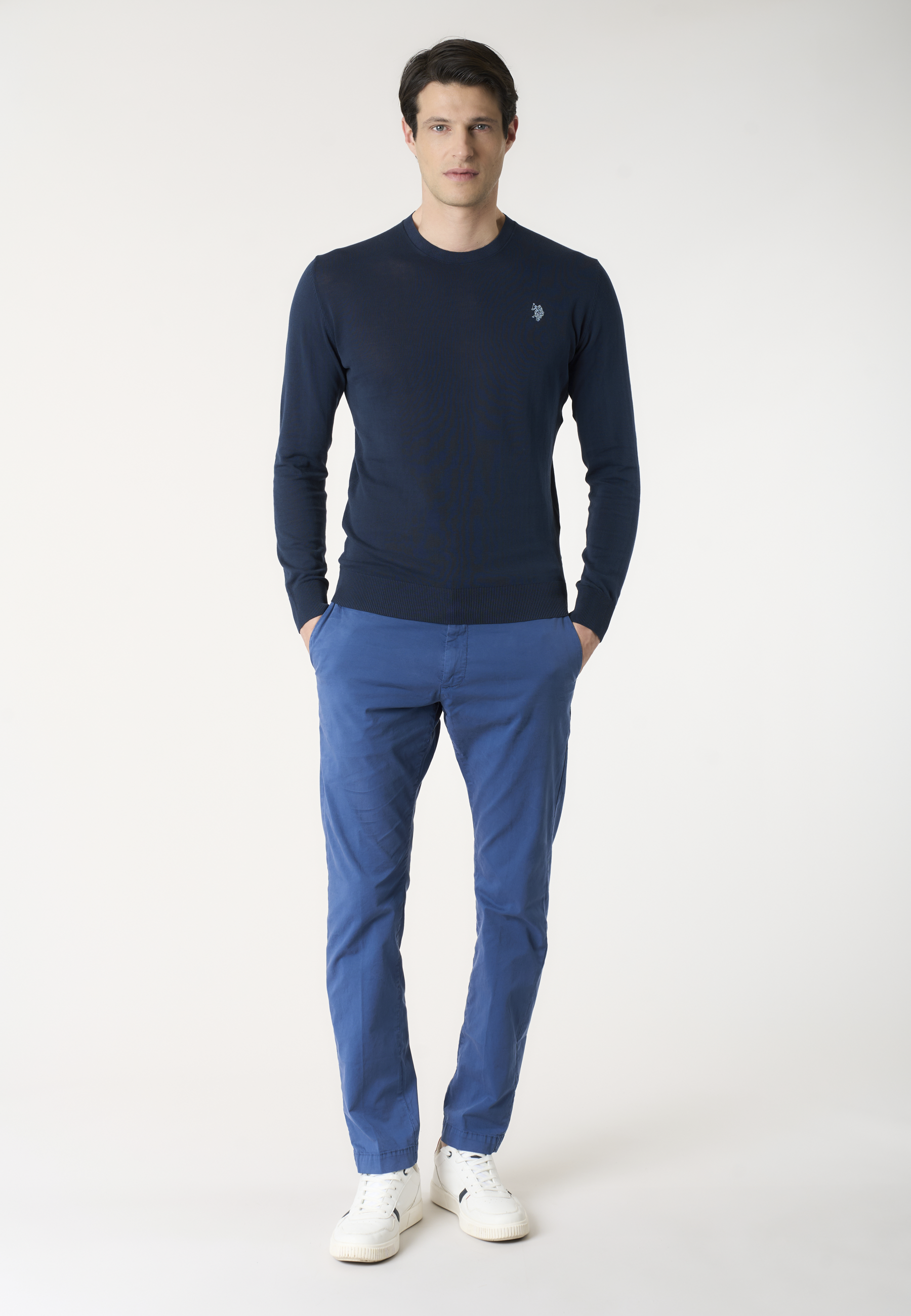 Maglia girocollo da uomo in cotone crepe Premium Quality