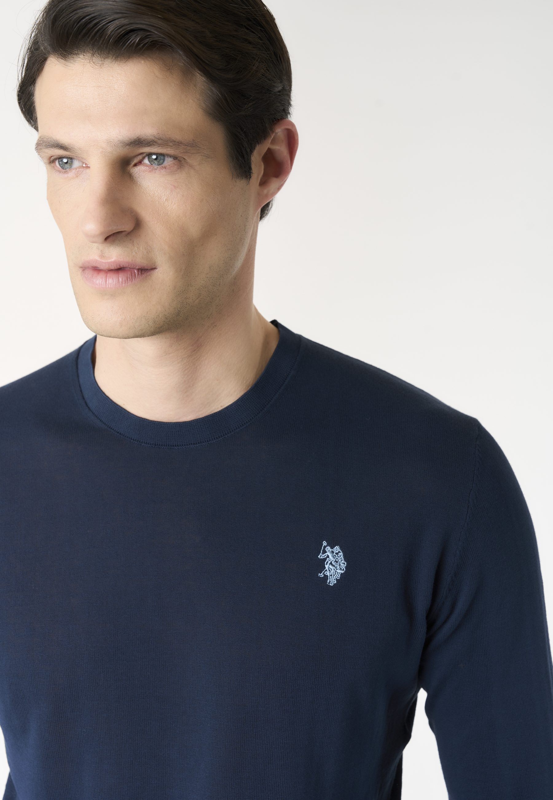 Maglia girocollo da uomo in cotone crepe Premium Quality