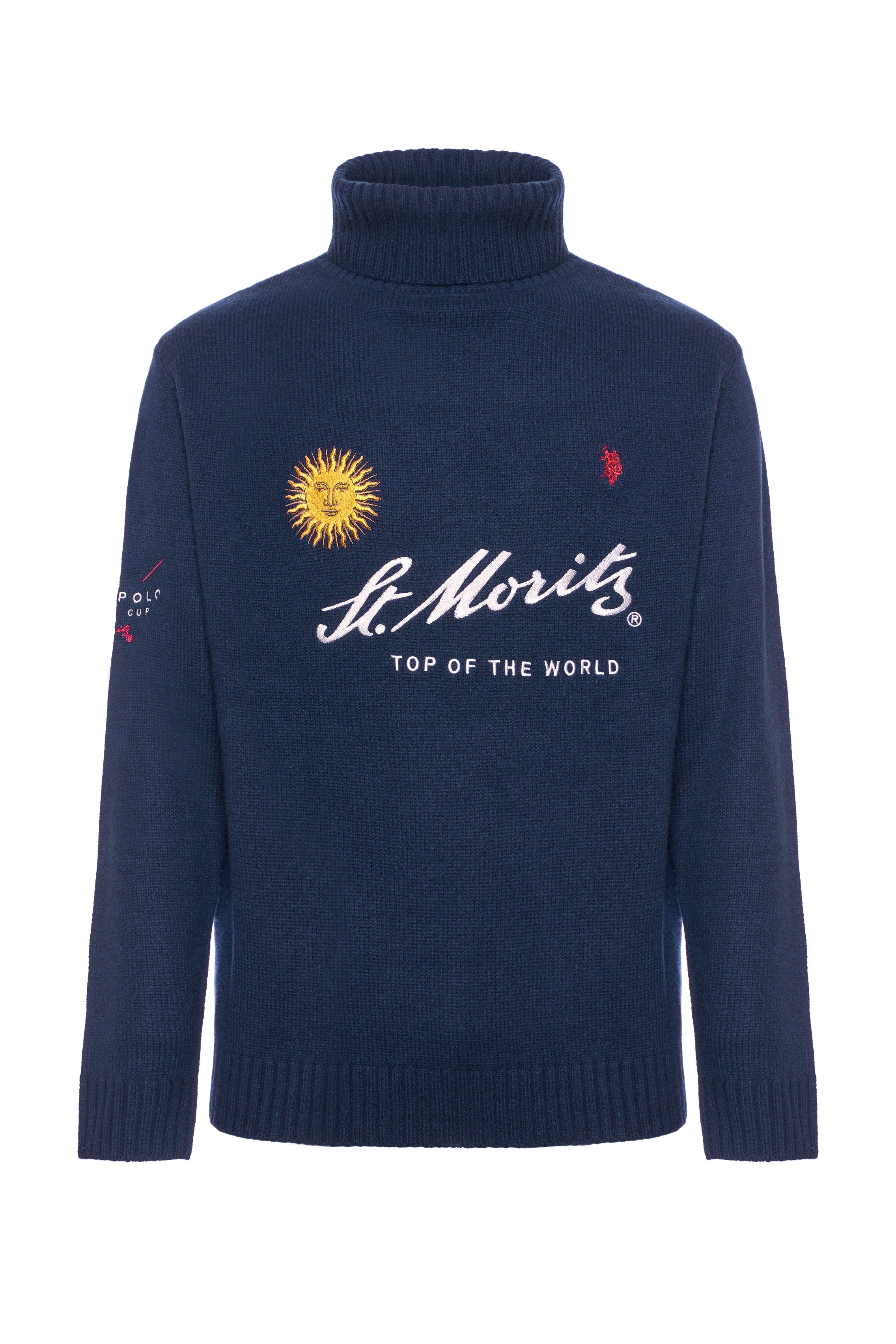 Maglia dolcevita con ricamo frontale limited edition St. Moritz
