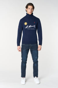 Maglia dolcevita con ricamo frontale limited edition St. Moritz