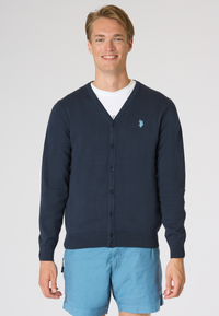 Cardigan da uomo in cotone con logo