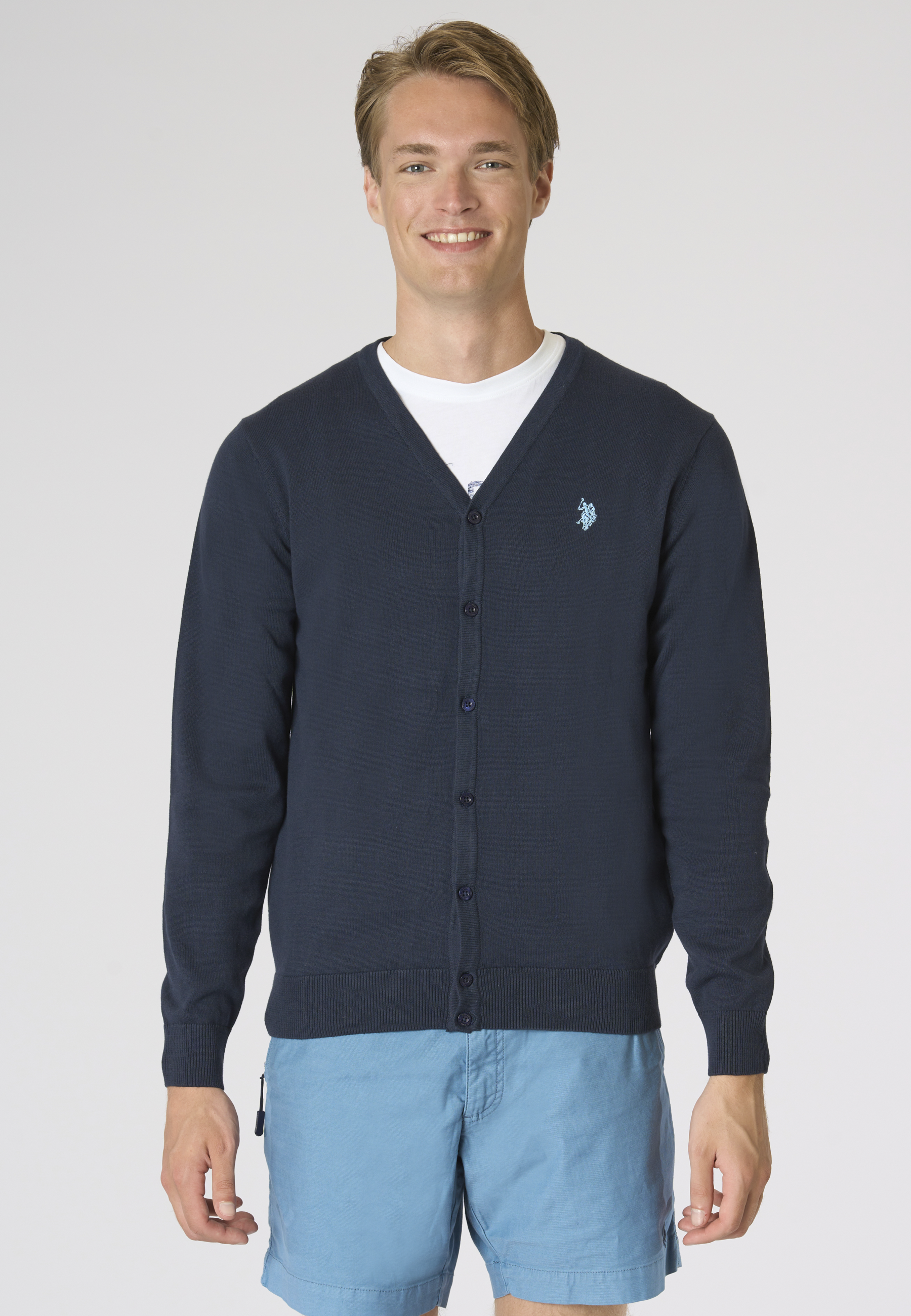 Cardigan da uomo in cotone con logo