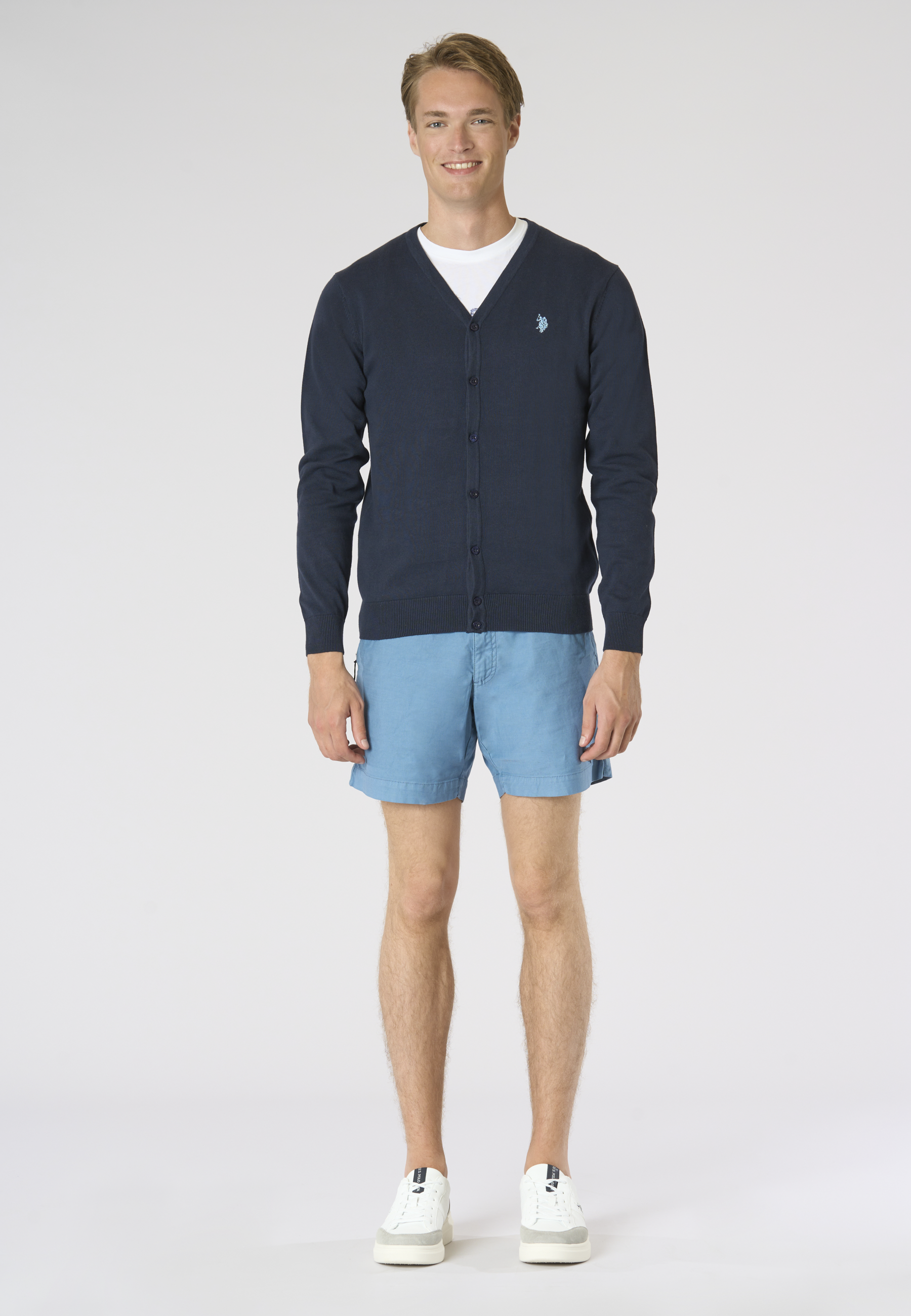 Cardigan da uomo in cotone con logo