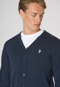 Cardigan da uomo in cotone con logo