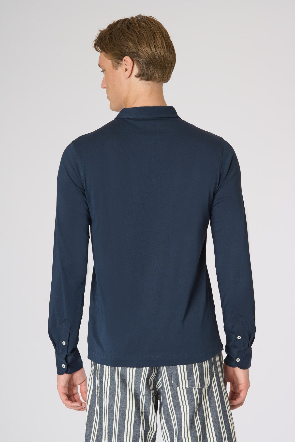 Polo shirt da uomo a maniche lunghe in cotone Premium Quality