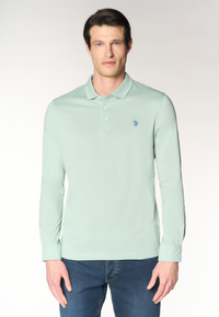 Polo shirt da uomo a maniche lunghe in cotone Premium Quality
