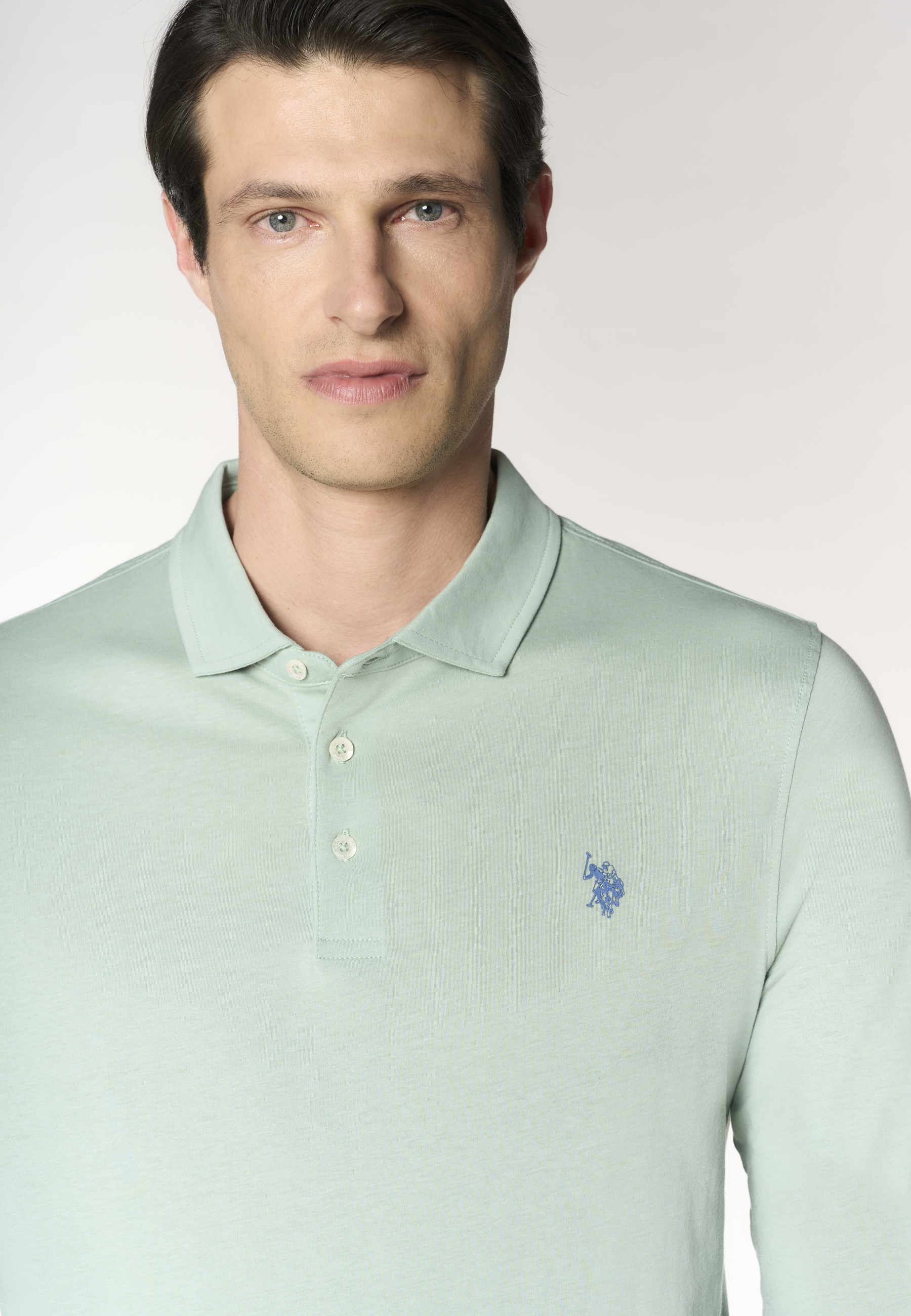 Polo shirt da uomo a maniche lunghe in cotone Premium Quality