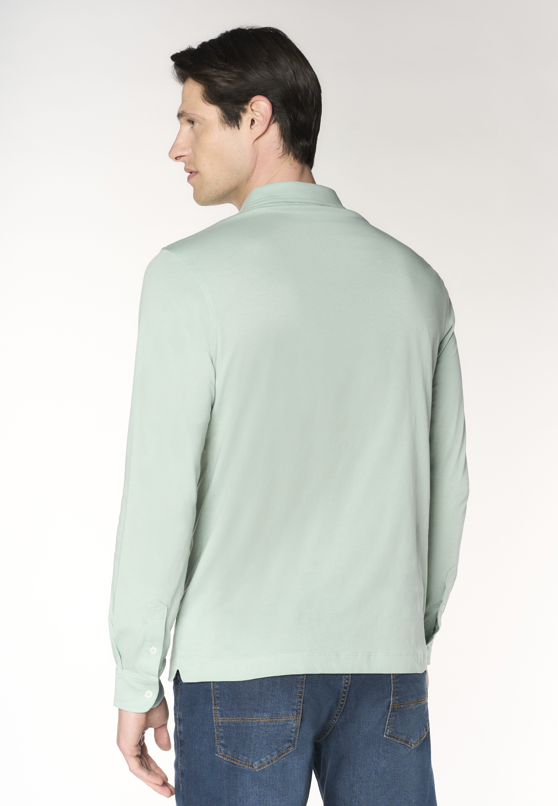 Polo shirt da uomo a maniche lunghe in cotone Premium Quality