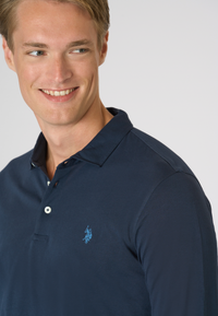 Polo shirt da uomo a maniche lunghe in cotone Premium Quality