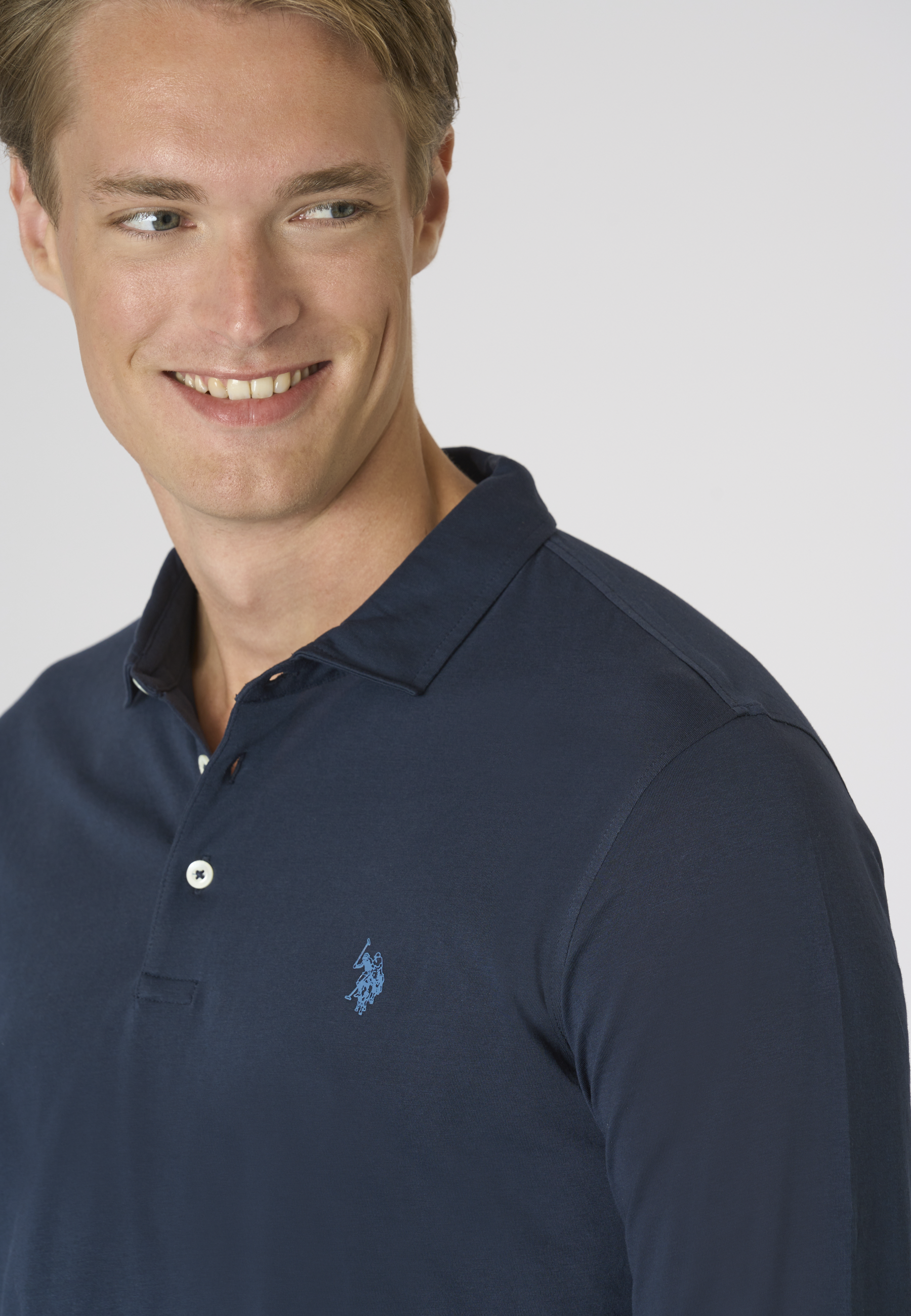 Polo shirt da uomo a maniche lunghe in cotone Premium Quality