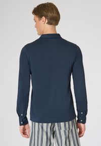 Polo shirt da uomo a maniche lunghe in cotone Premium Quality