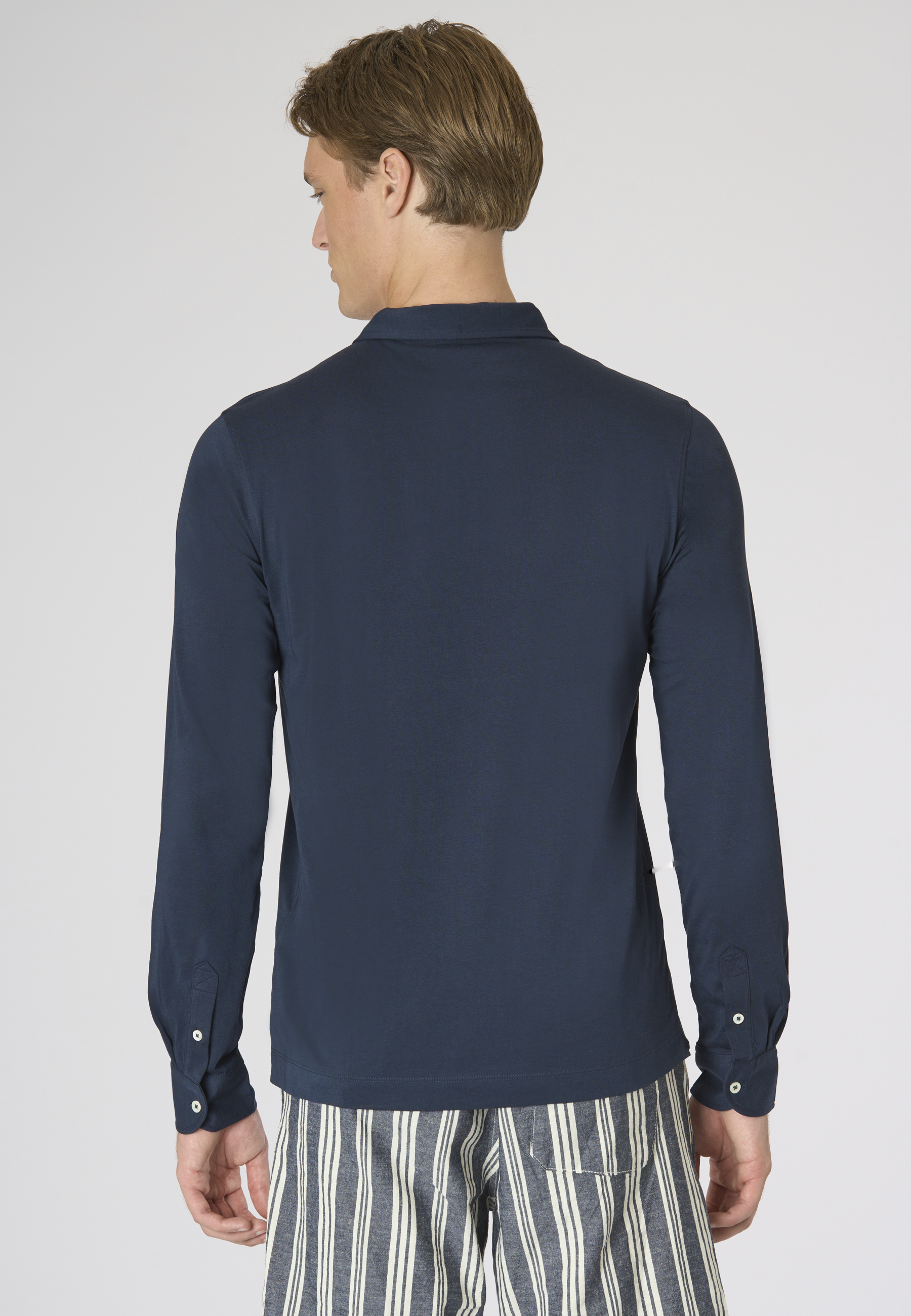 Polo shirt da uomo a maniche lunghe in cotone Premium Quality