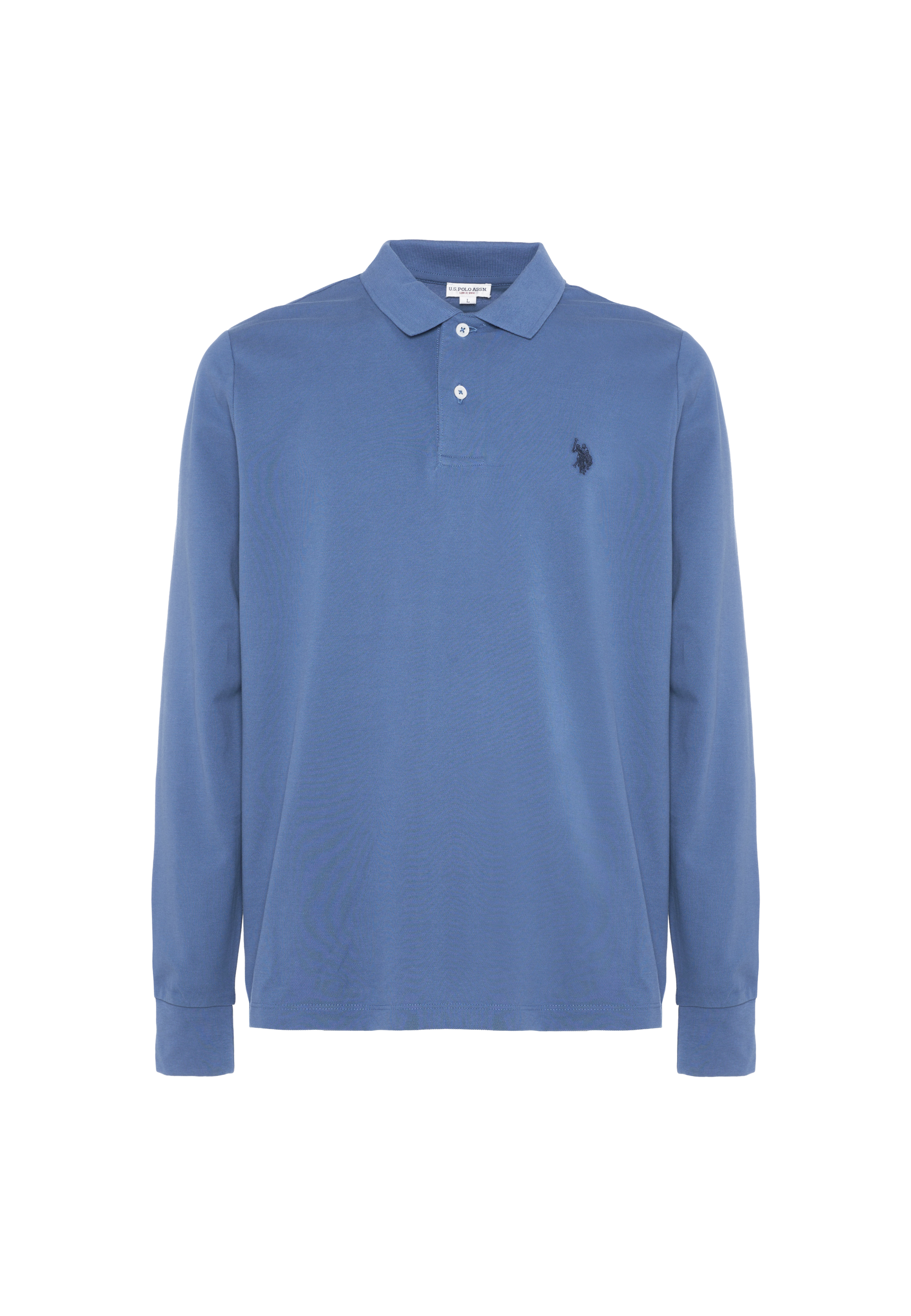 Polo shirt da uomo a maniche lunghe in cotone piquet