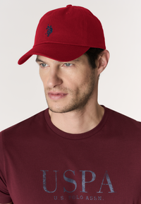 Cappellino in cotone twill con logo ricamato