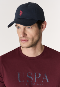 Cappellino in cotone twill con logo ricamato