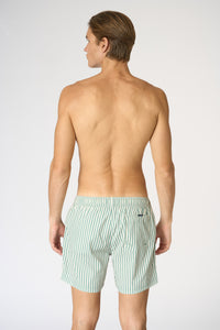Costume da uomo a righe in nylon con logo Double Horsemen