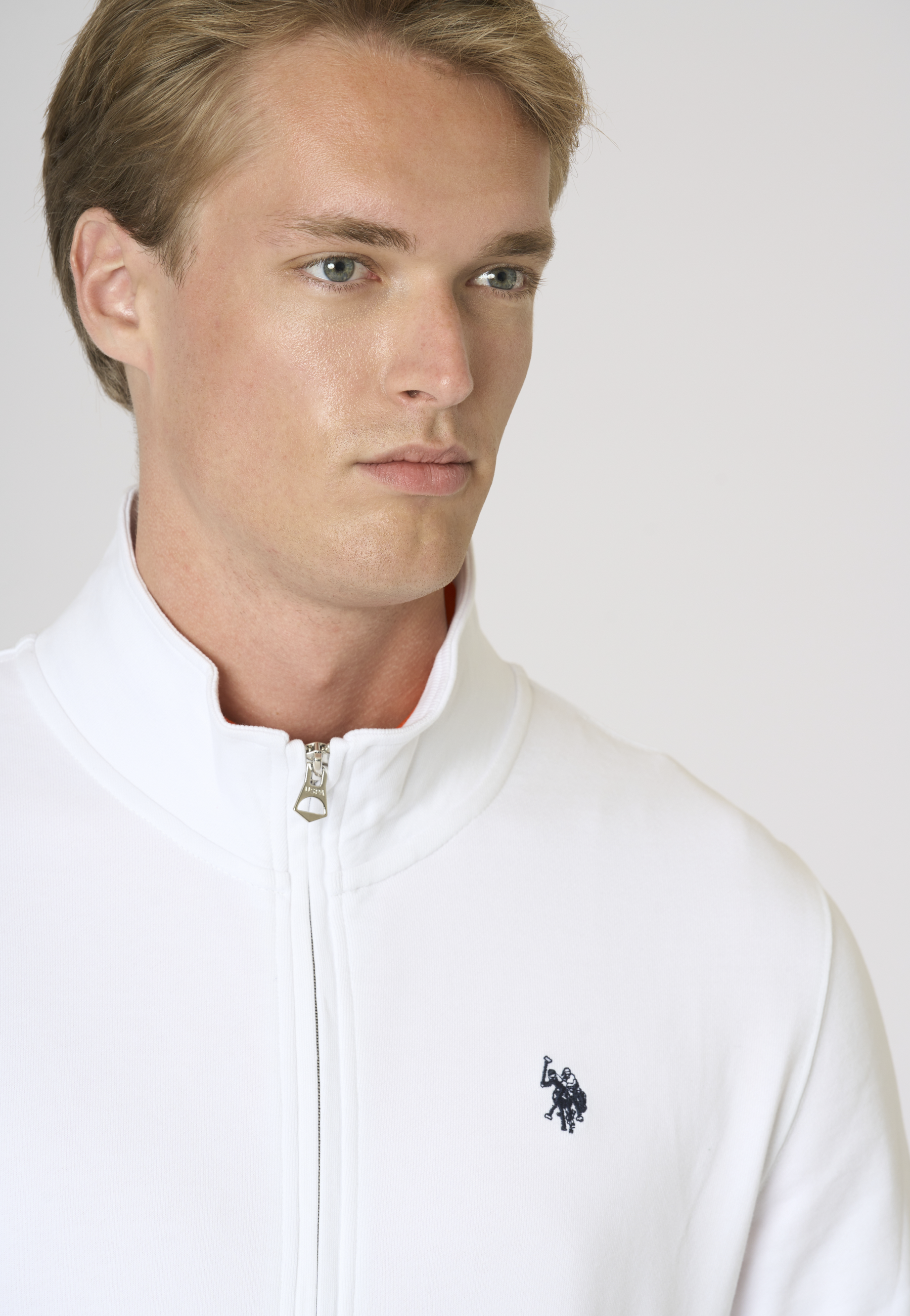 Felpa da uomo full zip a collo alto