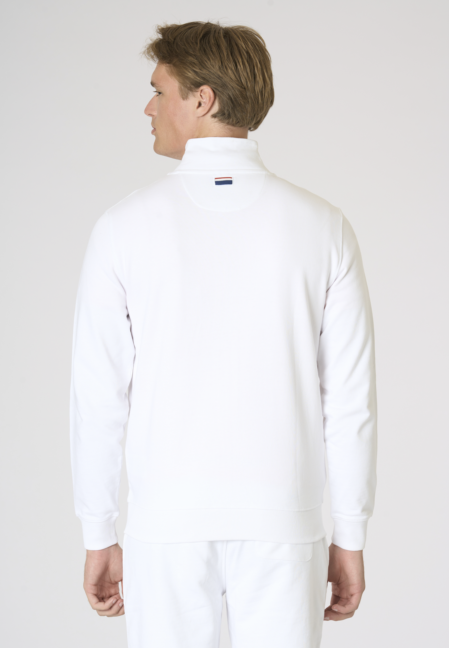 Felpa da uomo full zip a collo alto
