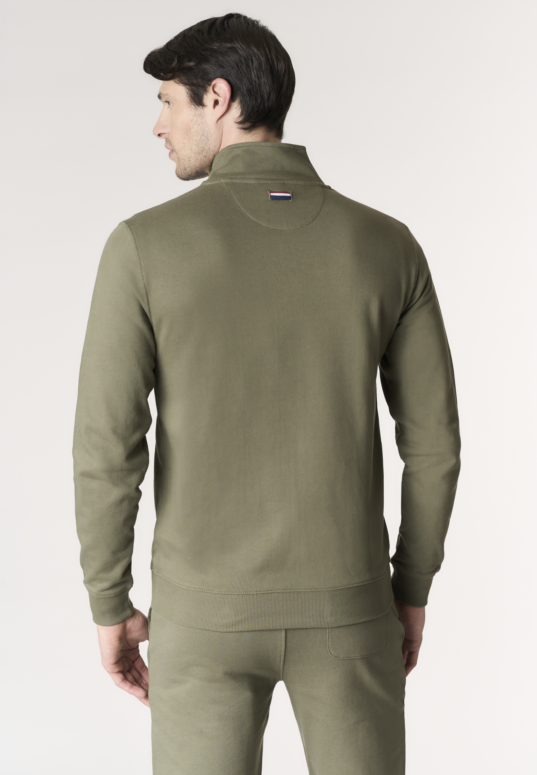 Felpa da uomo full zip a collo alto