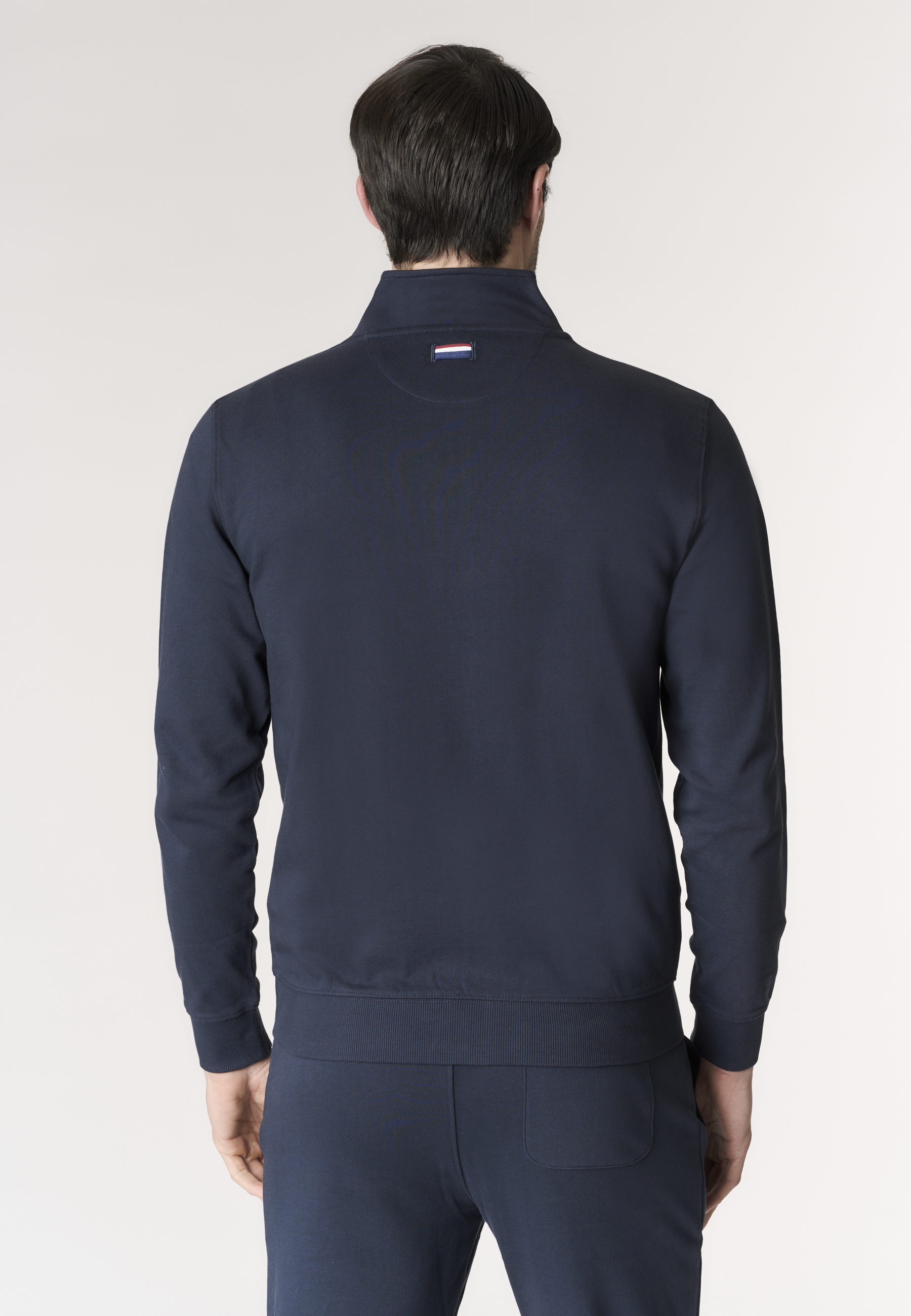 Felpa da uomo full zip a collo alto