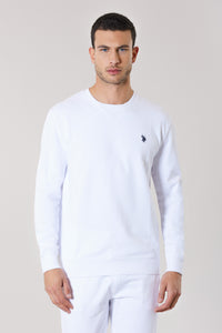 Felpa girocollo da uomo in cotone con logo