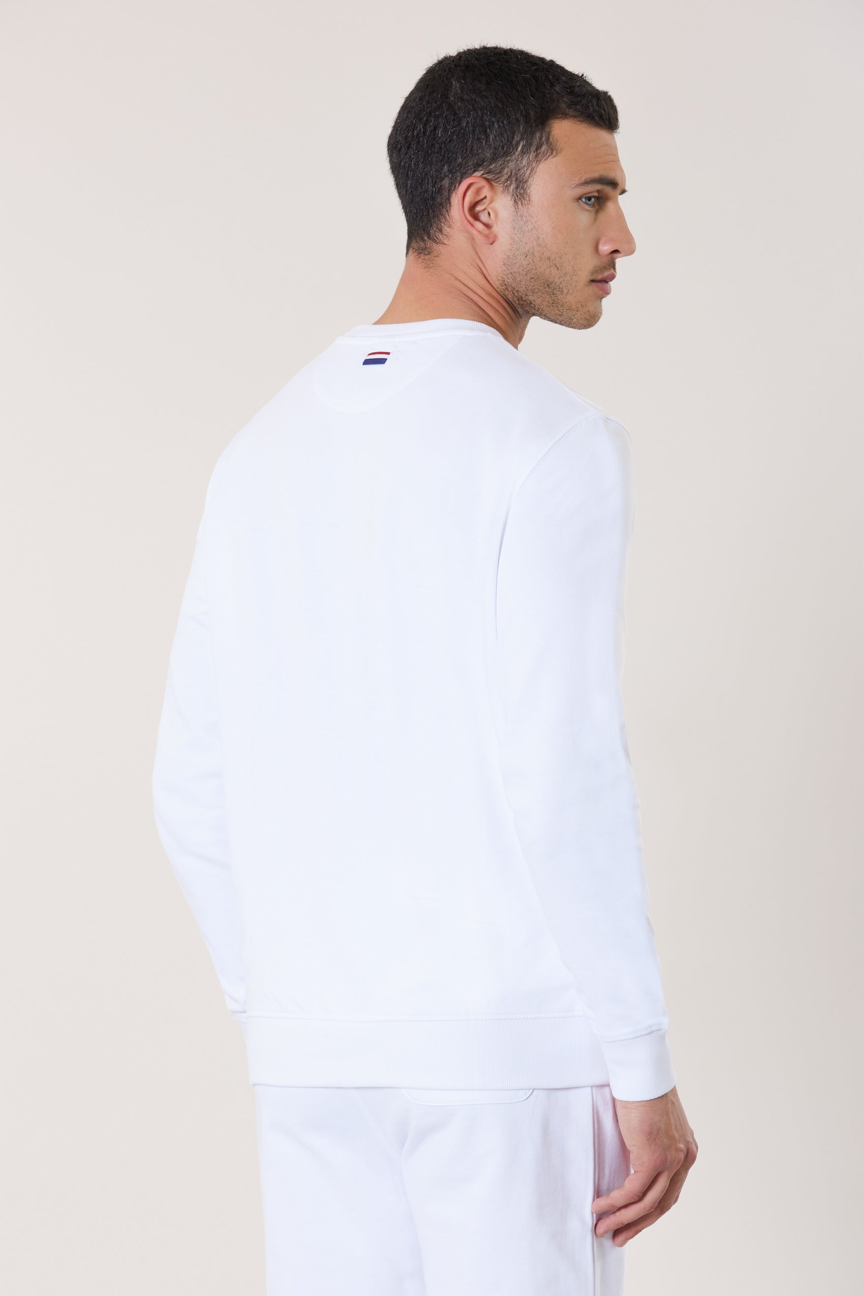 Felpa girocollo da uomo in cotone con logo