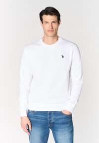 Felpa girocollo da uomo in cotone con logo