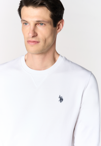 Felpa girocollo da uomo in cotone con logo