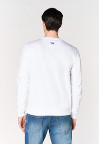 Felpa girocollo da uomo in cotone con logo