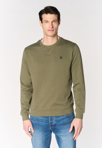 Felpa girocollo da uomo in cotone con logo