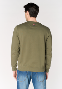 Felpa girocollo da uomo in cotone con logo