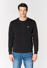 Felpa girocollo da uomo in cotone con logo