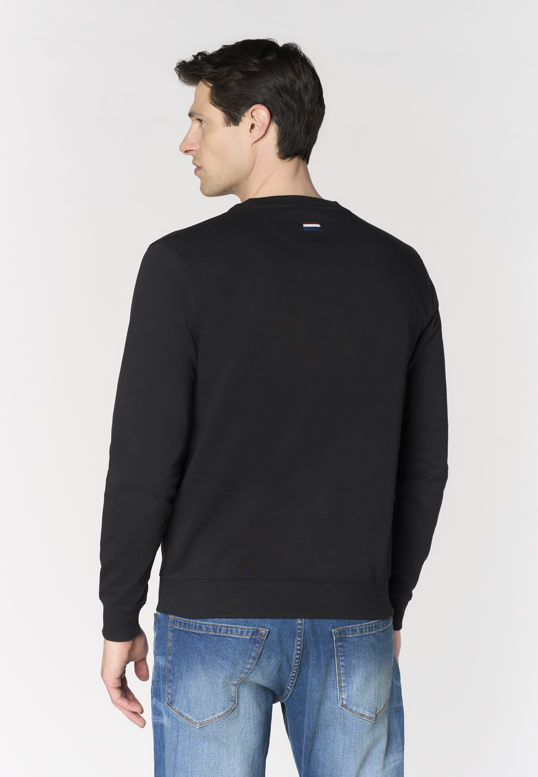 Felpa girocollo da uomo in cotone con logo