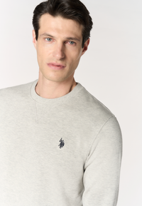 Felpa girocollo da uomo in cotone con logo