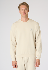 Felpa da uomo girocollo in scuba fleece