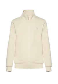 Felpa da uomo full zip in scuba fleece con collo alto
