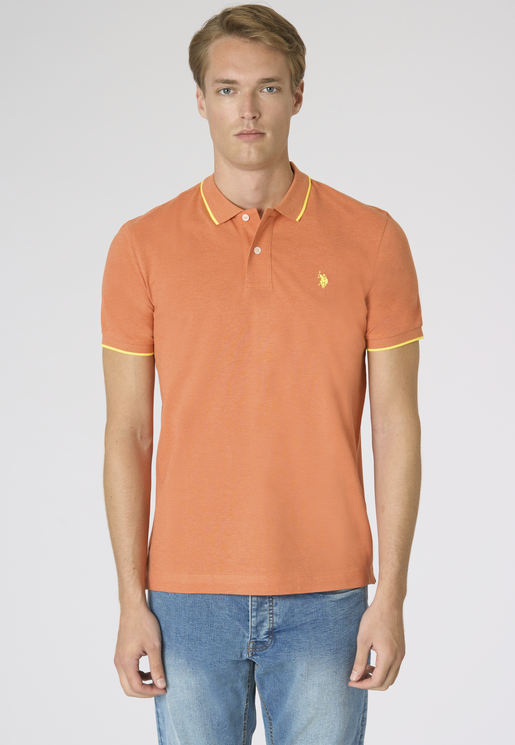 Polo shirt a maniche corte con dettagli a contrasto Premium Quality