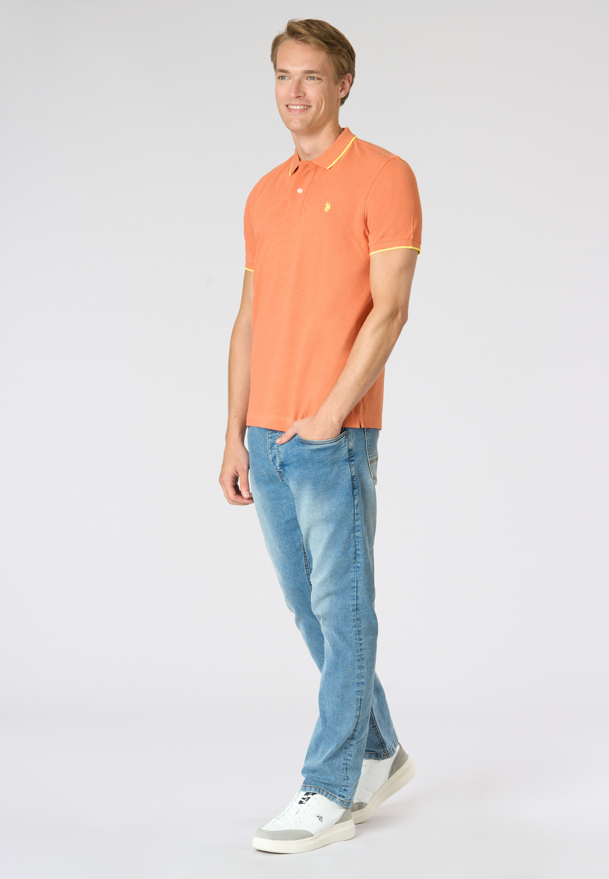Polo shirt a maniche corte con dettagli a contrasto Premium Quality