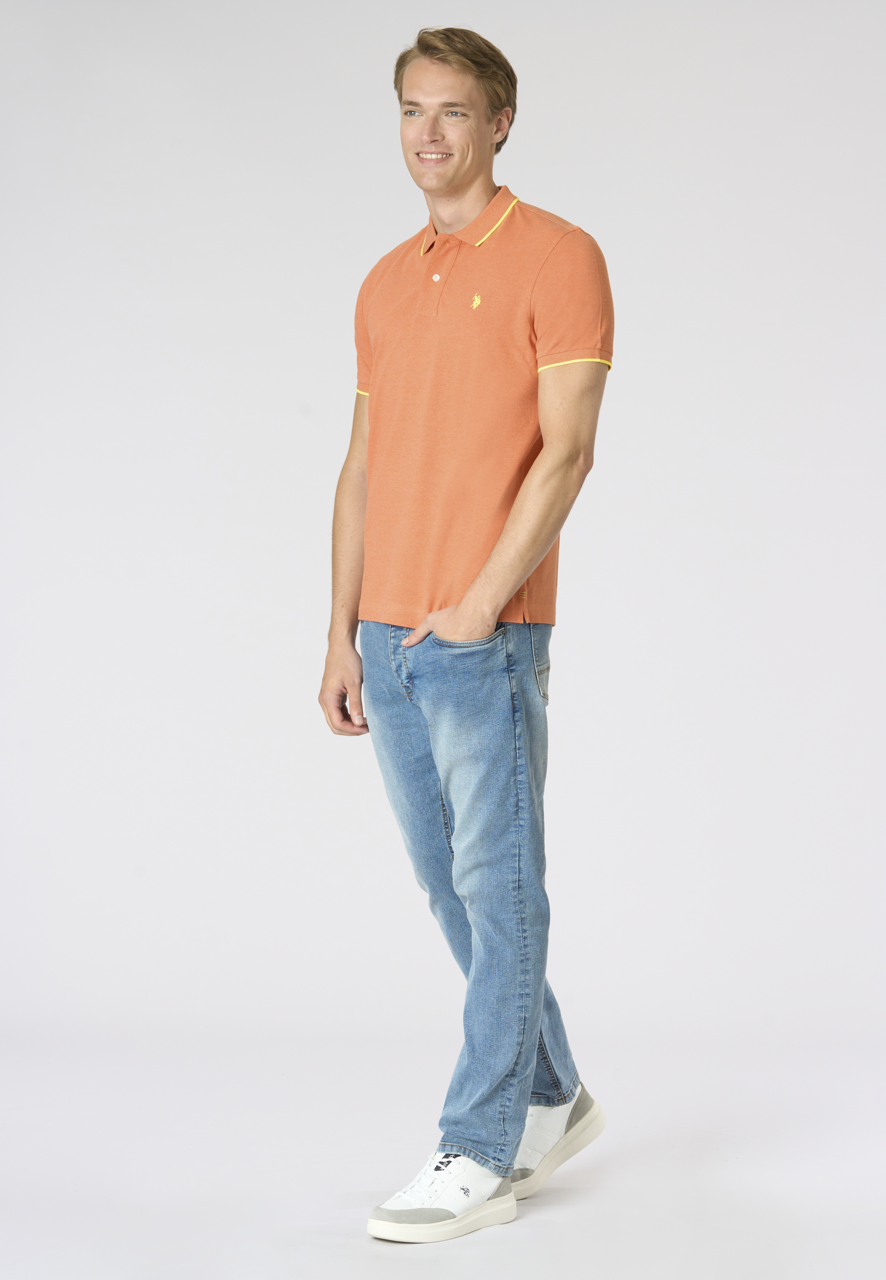 Polo shirt a maniche corte con dettagli a contrasto Premium Quality