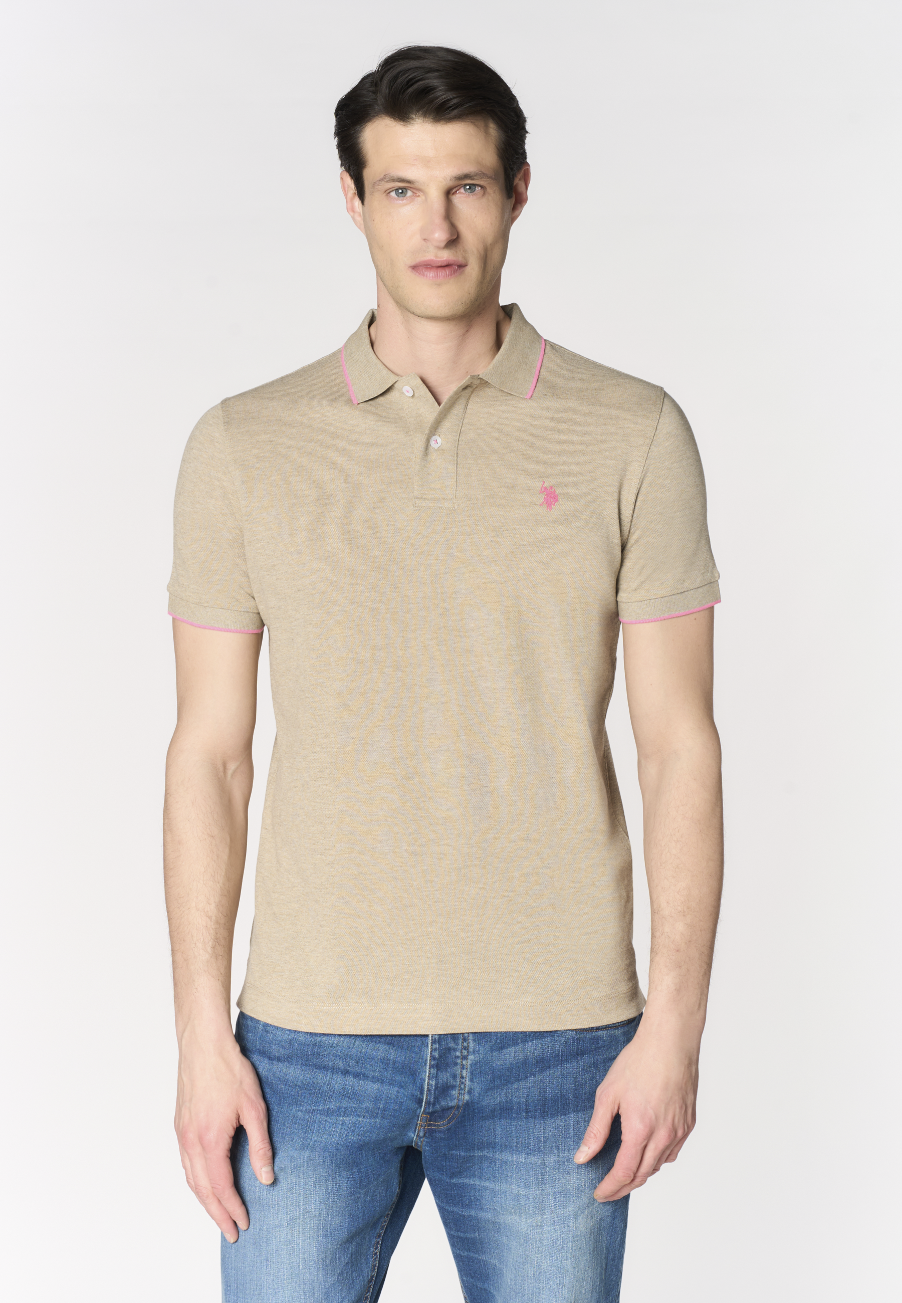 Polo shirt a maniche corte con dettagli a contrasto Premium Quality
