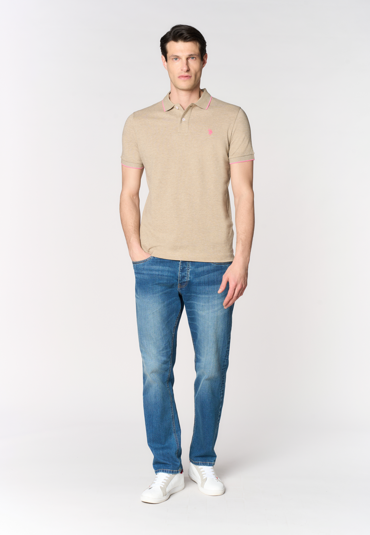 Polo shirt a maniche corte con dettagli a contrasto Premium Quality