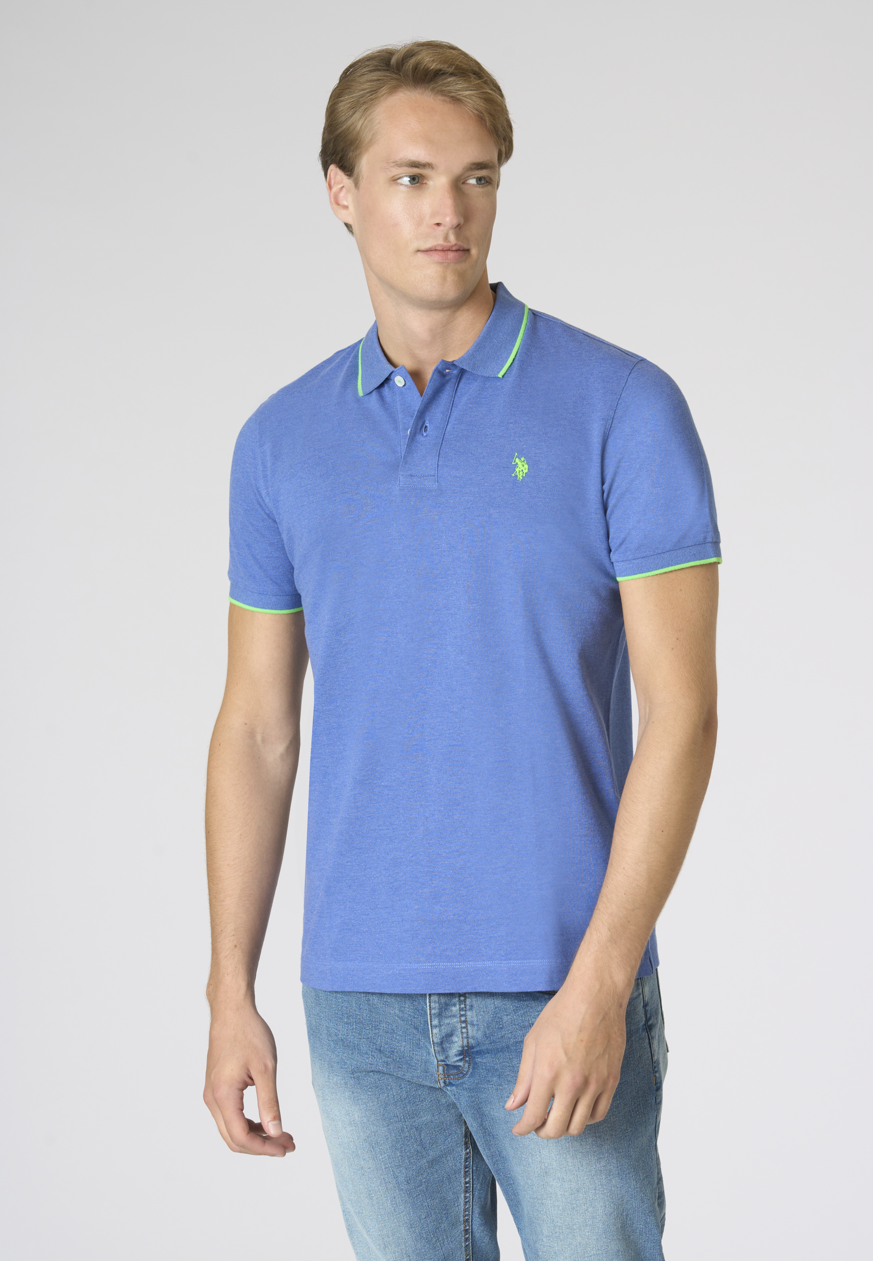 Polo shirt a maniche corte con dettagli a contrasto Premium Quality