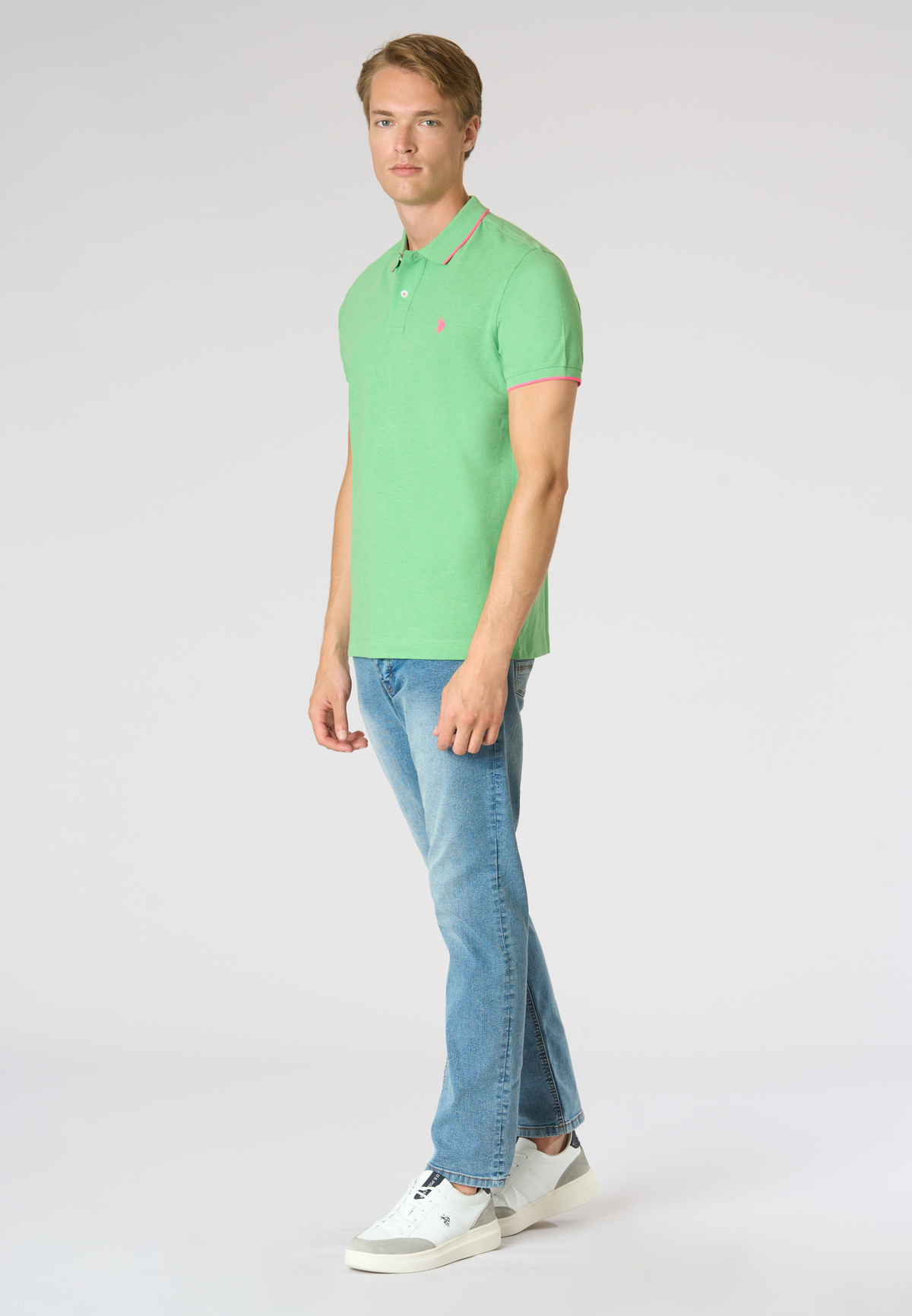Polo shirt a maniche corte con dettagli a contrasto Premium Quality