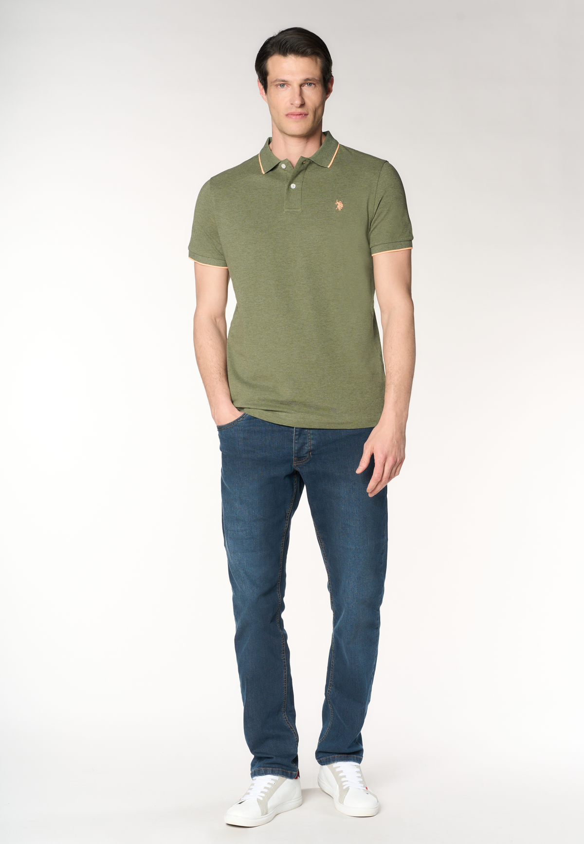 Polo shirt a maniche corte con dettagli a contrasto Premium Quality