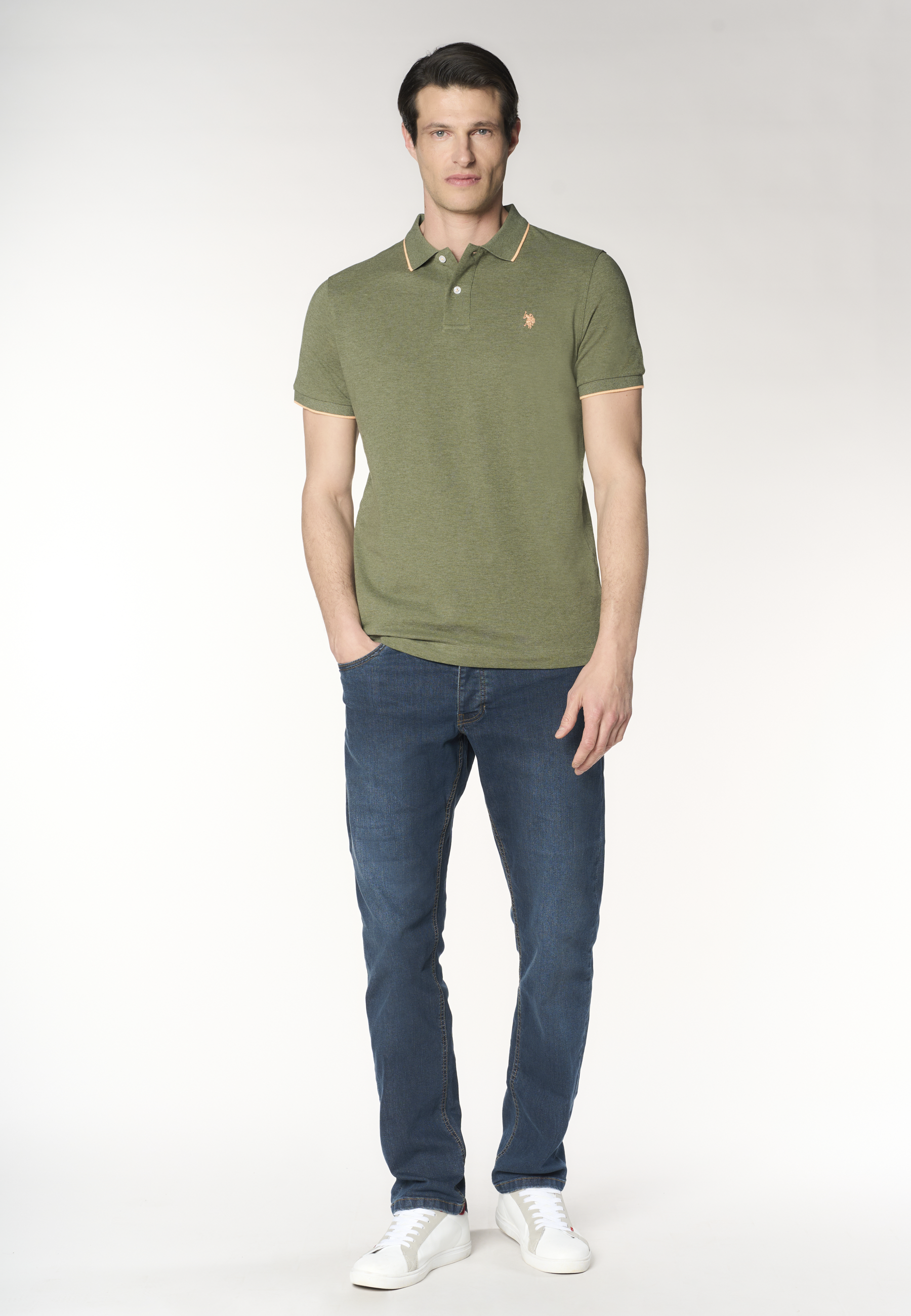 Polo shirt a maniche corte con dettagli a contrasto Premium Quality