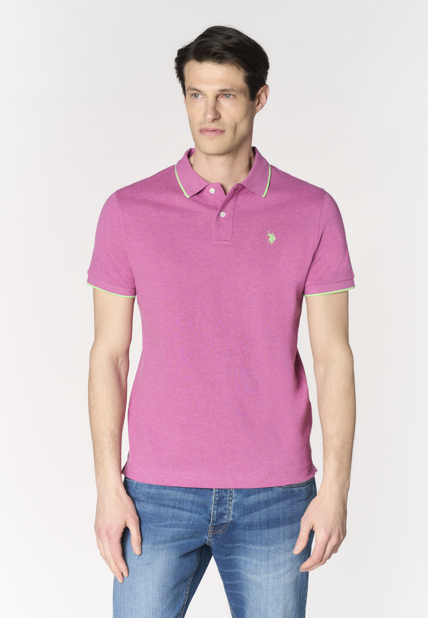 Polo shirt a maniche corte con dettagli a contrasto Premium Quality