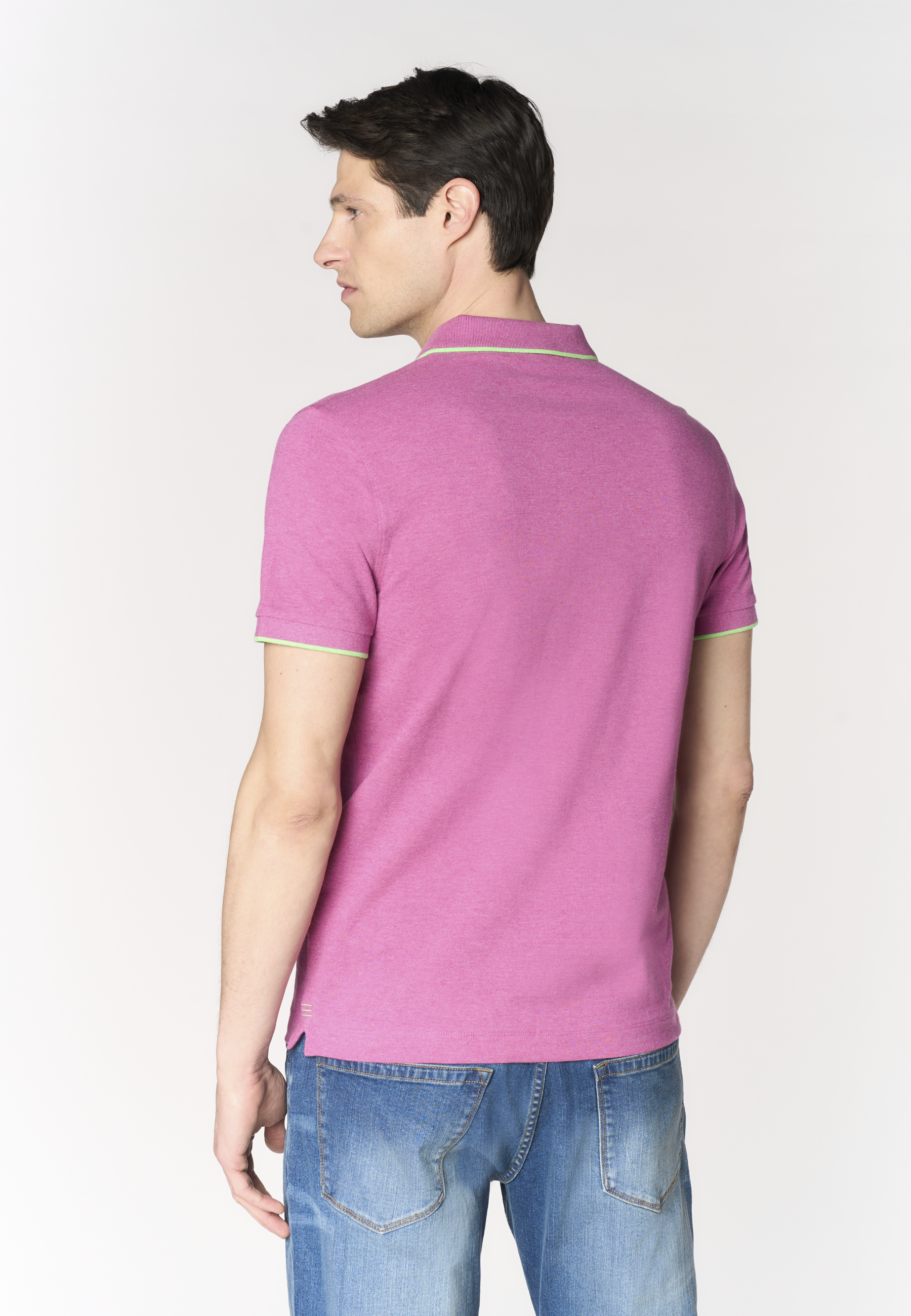 Polo shirt a maniche corte con dettagli a contrasto Premium Quality